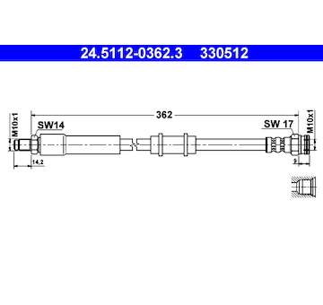 Brzdová hadice ATE 24.5112-0362.3