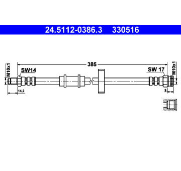 Brzdová hadice ATE 24.5112-0386.3