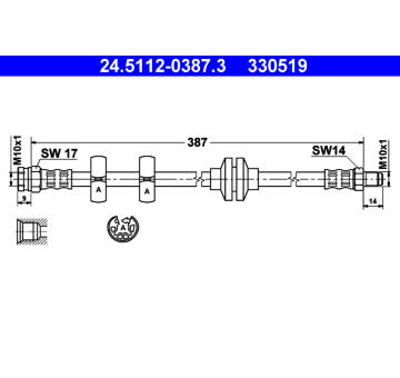Brzdová hadice ATE 24.5112-0387.3