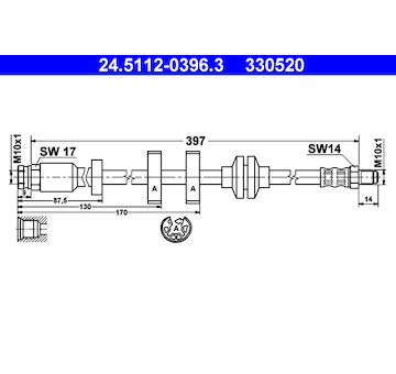 Brzdová hadice ATE 24.5112-0396.3