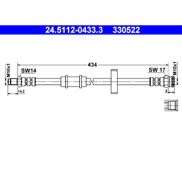 Brzdová hadice ATE 24.5112-0433.3