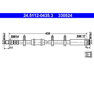 Brzdová hadice ATE 24.5112-0435.3
