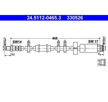 Brzdová hadice ATE 24.5112-0465.3