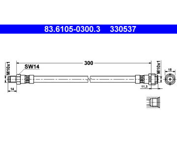 Brzdová hadice ATE 83.6105-0300.3