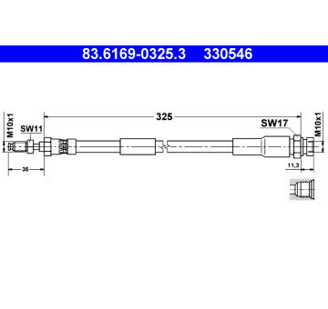 Brzdová hadice ATE 83.6169-0325.3