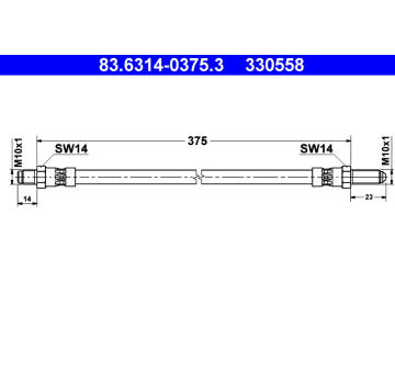 Brzdová hadice ATE 83.6314-0375.3