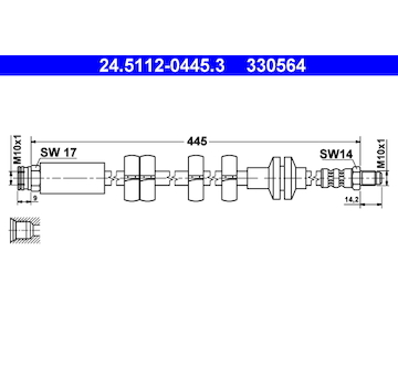 Brzdová hadice ATE 24.5112-0445.3