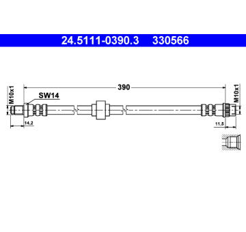 Brzdová hadice ATE 24.5111-0390.3