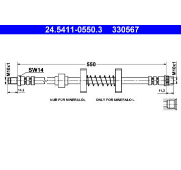 Brzdová hadice ATE 24.5411-0550.3