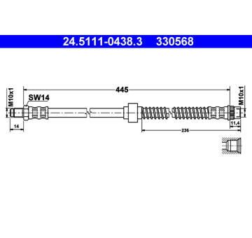 Brzdová hadice ATE 24.5111-0438.3