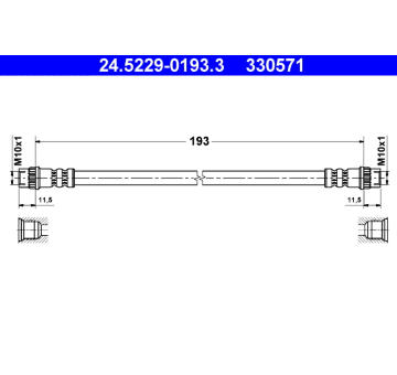 Brzdová hadice ATE 24.5229-0193.3
