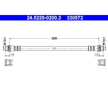 Brzdová hadice ATE 24.5229-0200.3
