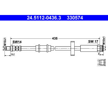 Brzdová hadice ATE 24.5112-0436.3