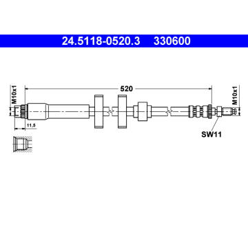 Brzdová hadice ATE 24.5118-0520.3