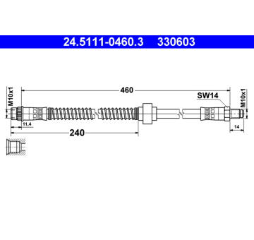 Brzdová hadice ATE 24.5111-0460.3