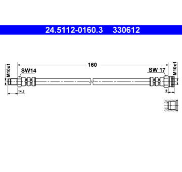 Brzdová hadice ATE 24.5112-0160.3