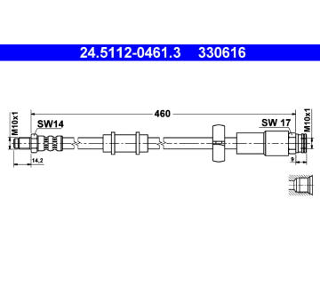 Brzdová hadice ATE 24.5112-0461.3