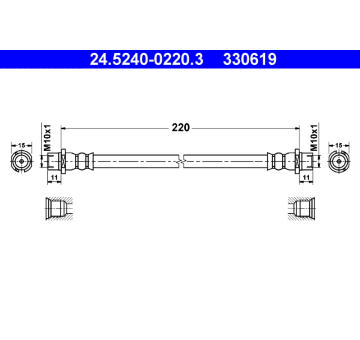 Brzdová hadice ATE 24.5240-0220.3