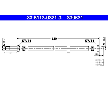 Brzdová hadice ATE 83.6113-0321.3