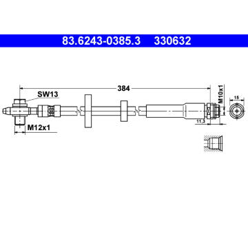 Brzdová hadice ATE 83.6243-0385.3