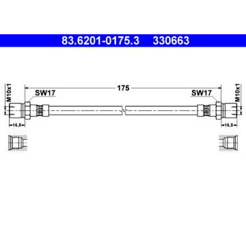 Brzdová hadice ATE 83.6201-0175.3