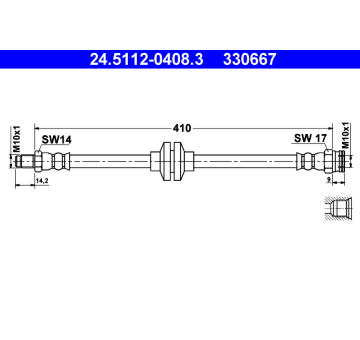 Brzdová hadice ATE 24.5112-0408.3
