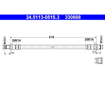 Brzdová hadice ATE 24.5113-0515.3