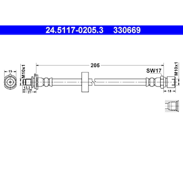 Brzdová hadice ATE 24.5117-0205.3