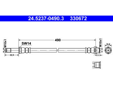 Brzdová hadice ATE 24.5237-0490.3