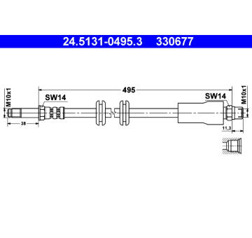 Brzdová hadice ATE 24.5131-0495.3