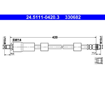Brzdová hadice ATE 24.5111-0420.3