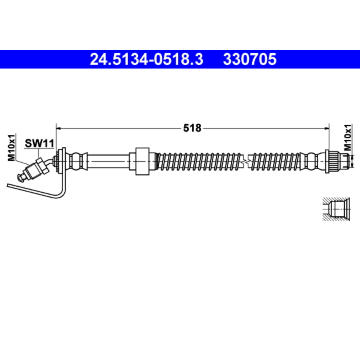 Brzdová hadice ATE 24.5134-0518.3
