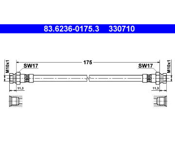 Brzdová hadice ATE 83.6236-0175.3