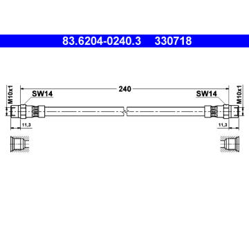 Brzdová hadice ATE 83.6204-0240.3