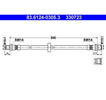 Brzdová hadice ATE 83.6124-0305.3