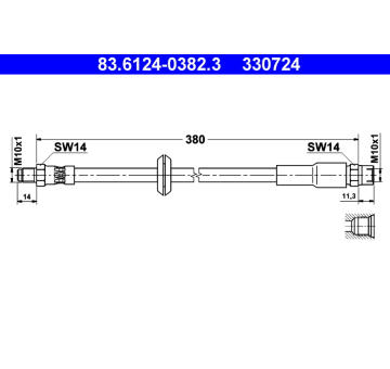 Brzdová hadice ATE 83.6124-0382.3