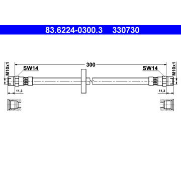 Brzdová hadice ATE 83.6224-0300.3