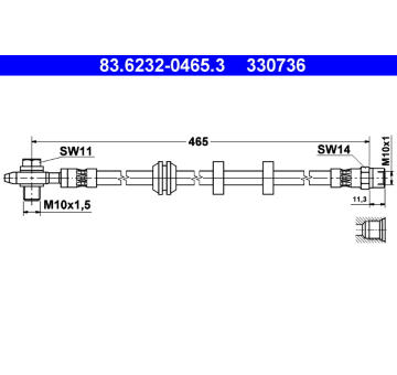 Brzdová hadice ATE 83.6232-0465.3