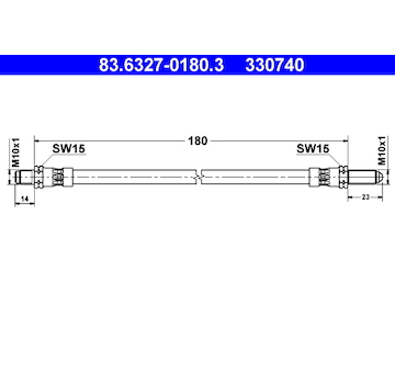 Brzdová hadice ATE 83.6327-0180.3