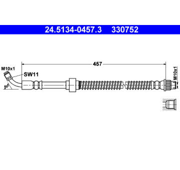 Brzdová hadice ATE 24.5134-0457.3