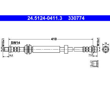 Brzdová hadice ATE 24.5124-0411.3