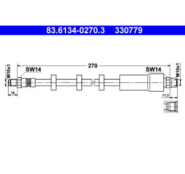 Brzdová hadice ATE 83.6134-0270.3