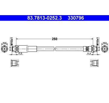 Brzdová hadice ATE 83.7813-0252.3