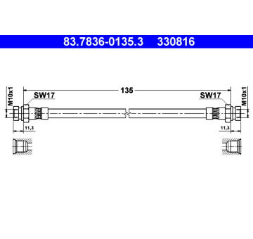 Brzdová hadice ATE 83.7836-0135.3