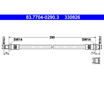 Brzdová hadice ATE 83.7704-0290.3