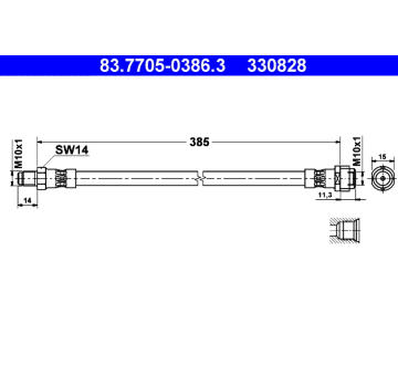 Brzdová hadice ATE 83.7705-0386.3