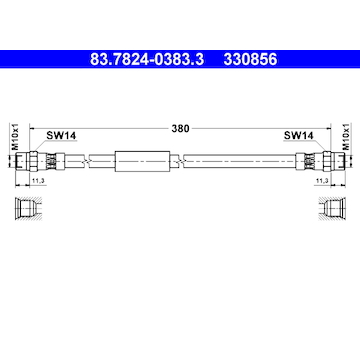Brzdová hadice ATE 83.7824-0383.3