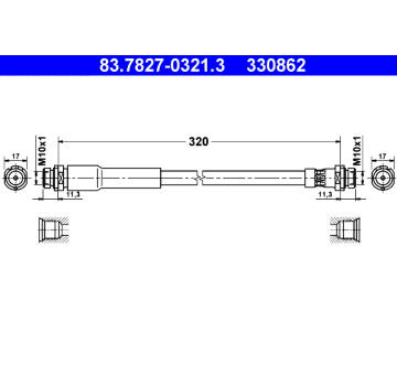 Brzdová hadice ATE 83.7827-0321.3