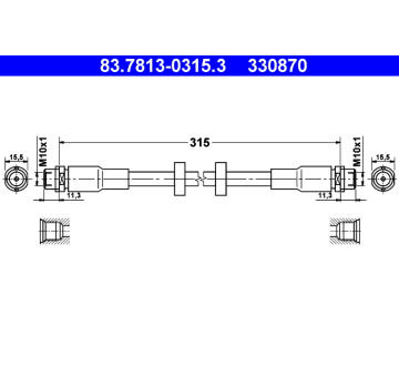Brzdová hadice ATE 83.7813-0315.3