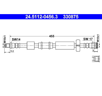 Brzdová hadice ATE 24.5112-0456.3